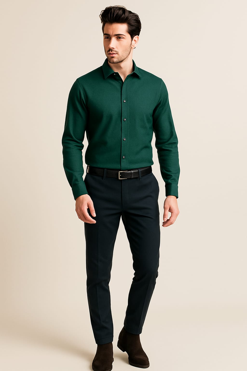 Emerald Horizon – Premium Slim-Fit Shirt