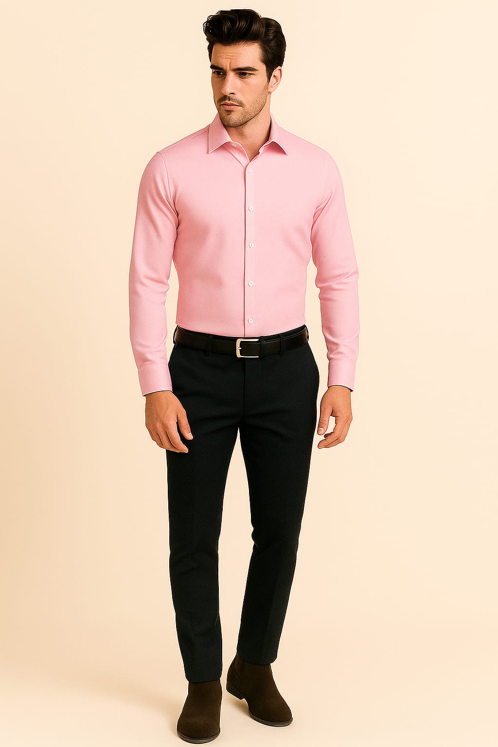 Blush Horizon – Premium Slim-Fit Shirt