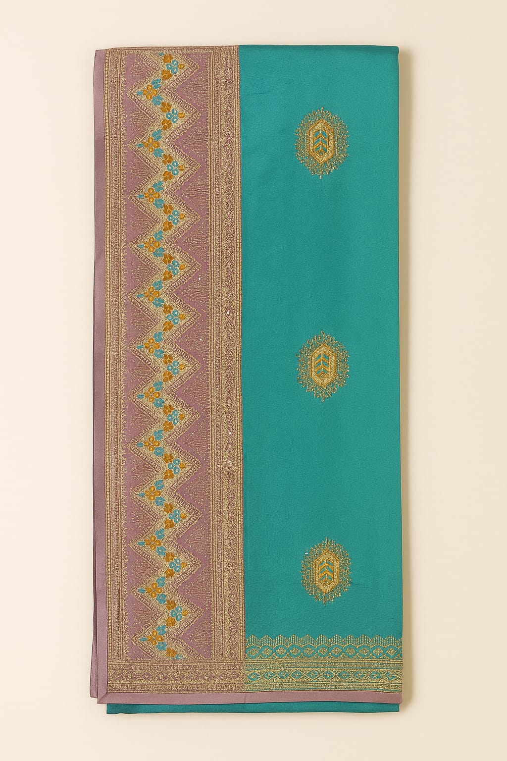 Heritage Glow Teal Silk Saree