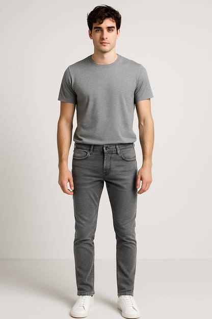 Men’s Grey Cotton Jeans