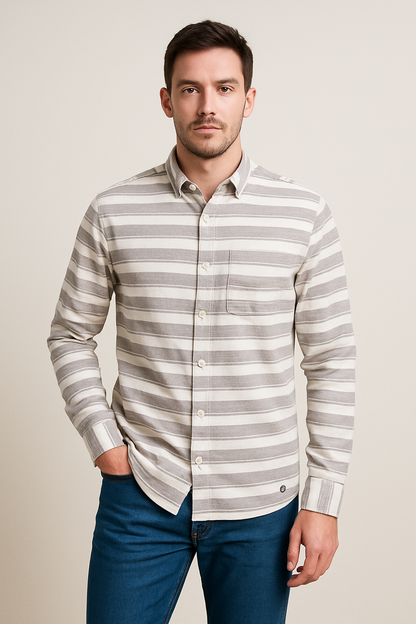 Metro Stripe Cotton Shirt