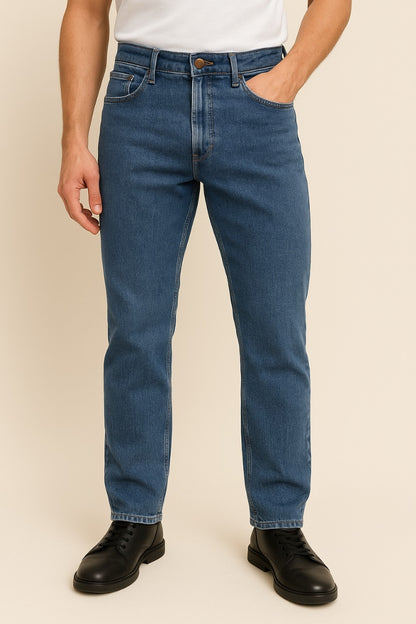 Men’s Classic Blue Cotton Jeans