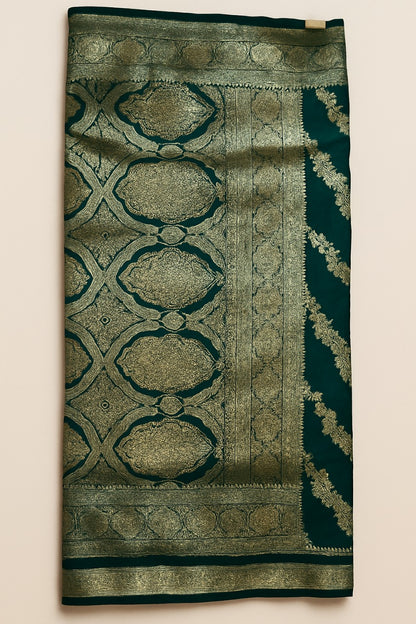 Royal Turquoise Blue Silk Saree