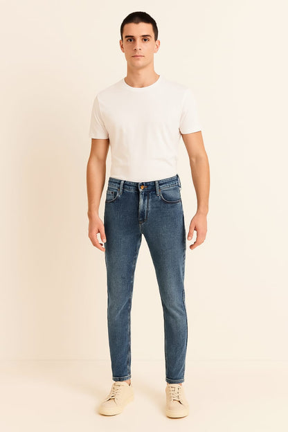 Men’s Sky Blue Cotton Jeans