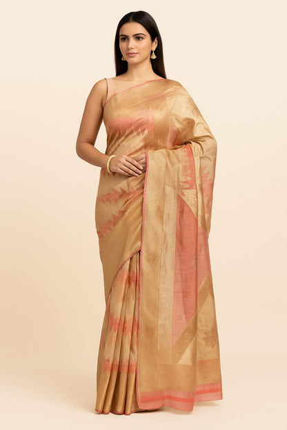 Radiant Golden Yellow Silk Saree with Elegant Embroidery