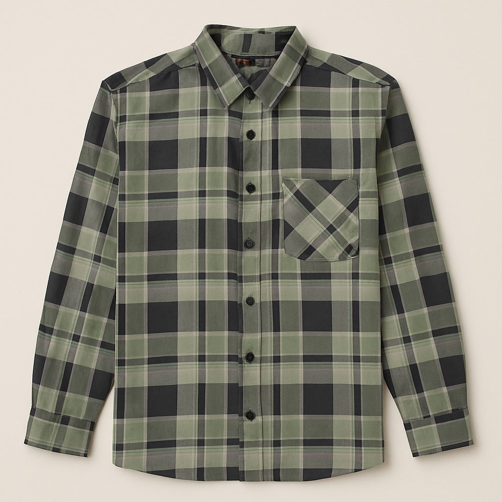 Men's Cotton Plaid Shirt