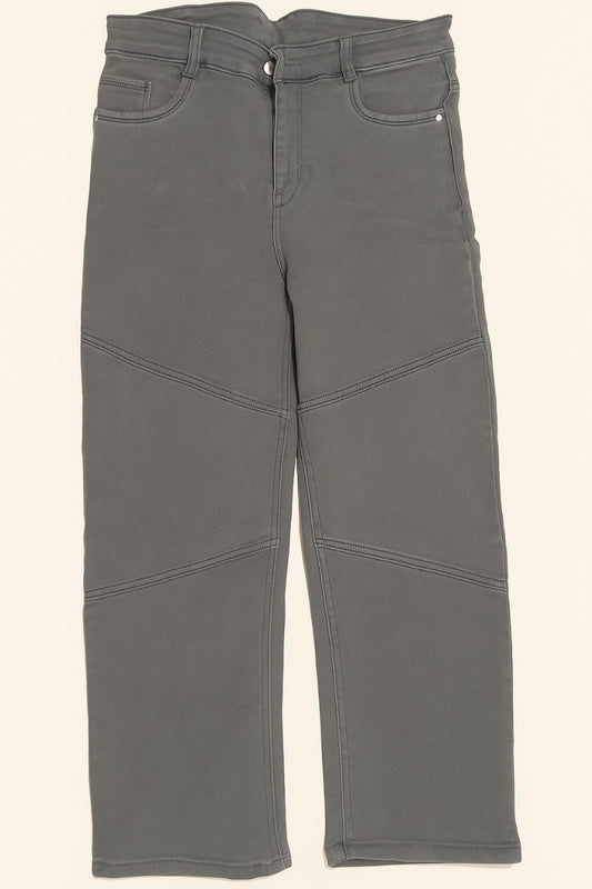 Women's Gray Panel Stitch Denim Jeans