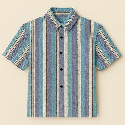 Men’s Rainbow Striped Cod Fabric T-Shirt