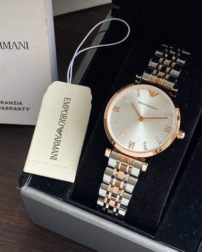 Emporio Armani Women's Pearl White Watch – 7AA Premium Collection