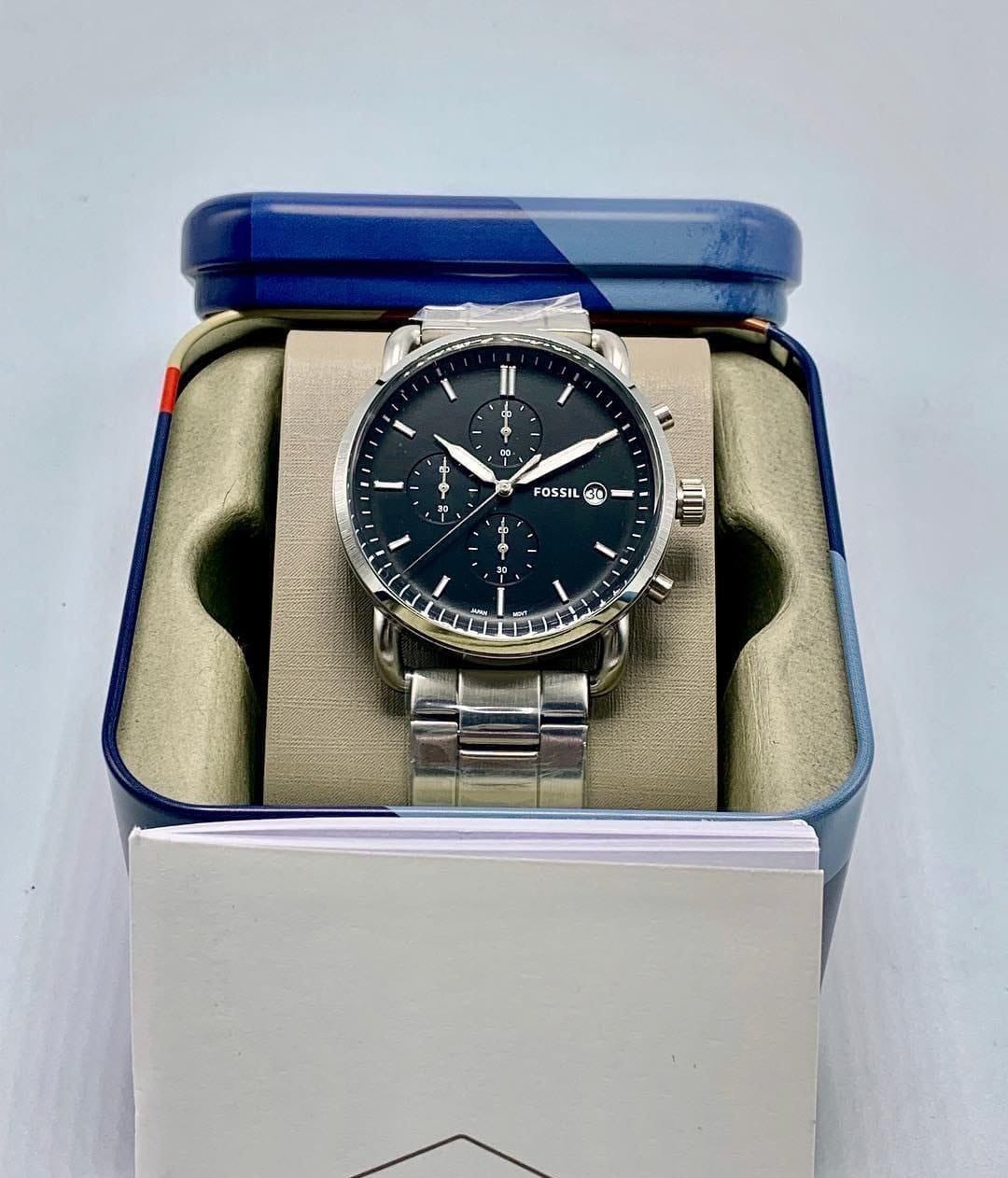 Fossil Men's 7AA Premium Collection Chronograph Watch – Silver (42mm)