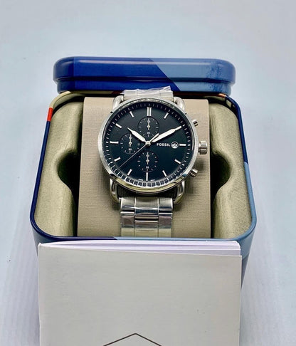 Fossil Men's 7AA Premium Collection Chronograph Watch – Silver (42mm)