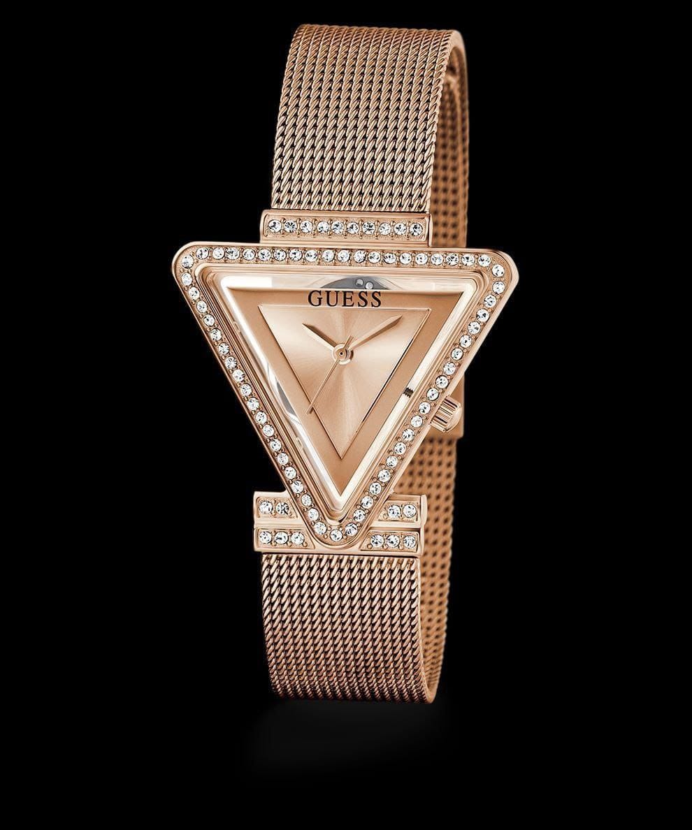 Guess Women's 7AA Premium Collection Triangle Watch – Golden