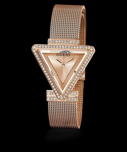 Guess Women's 7AA Premium Collection Triangle Watch – Golden