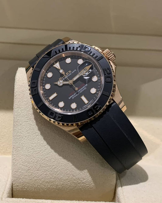 Rolex Yacht-Master Men’s Watch – 5A Premium Collection Bold Gold & Black Elegance | 40mm Dial