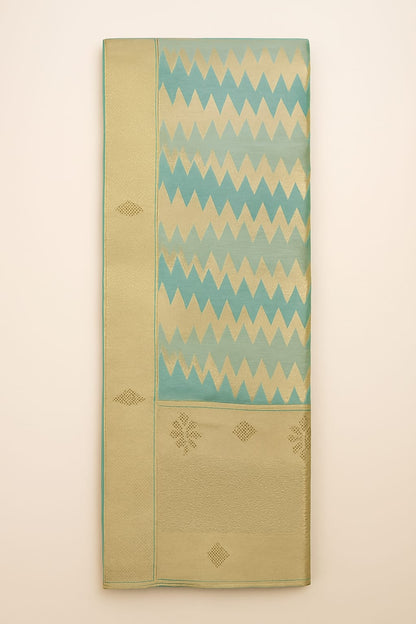 Subtle Shine Teal Gold Saree