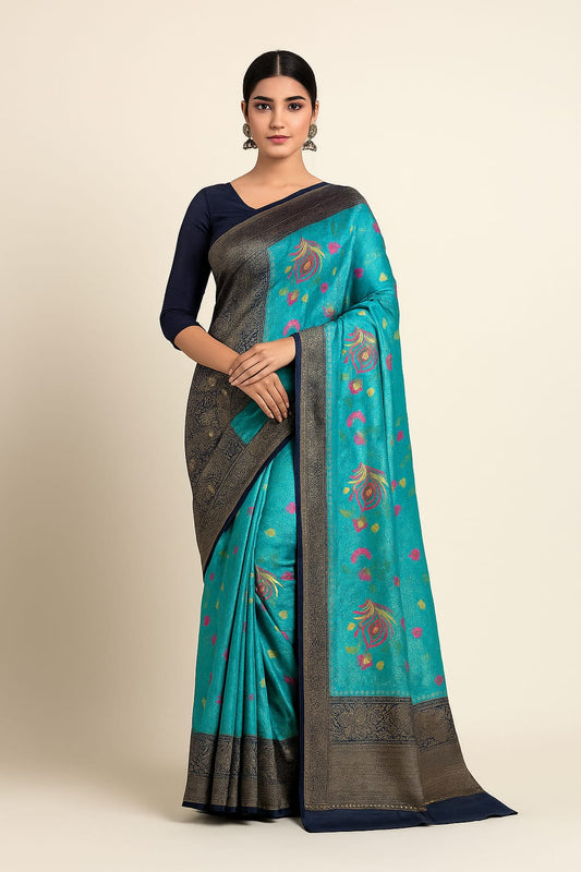 Regal Charm Peacock Motif Saree