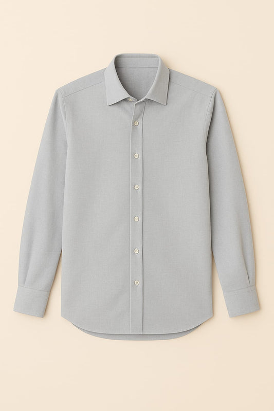 Silver Horizon – Premium Slim-Fit Shirt