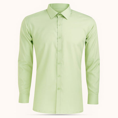 Men’s Light Green Cotton Shirt – Elegant & Comfortable
