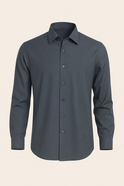 Men’s Grey Cotton Shirt – Modern & Versatile