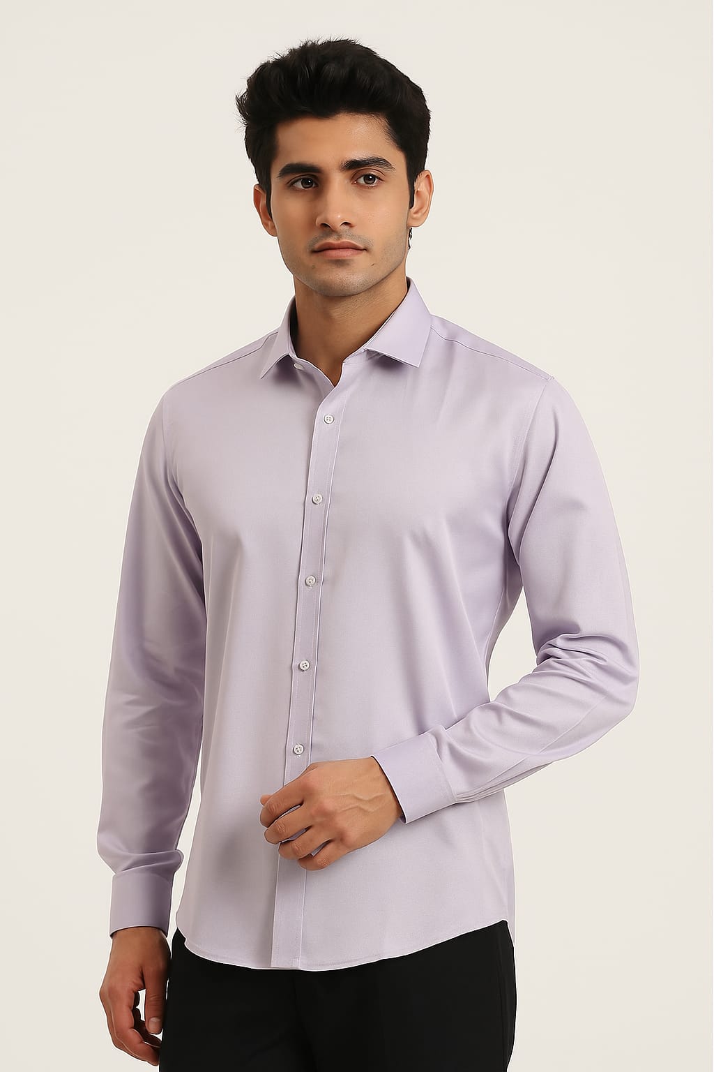 Men’s Light Pink Cotton Shirt – Classic & Refined
