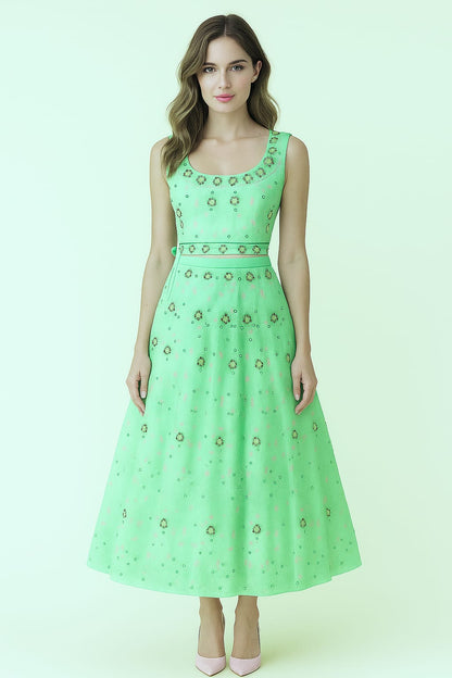 Seafoam Green Embroidered Lehenga