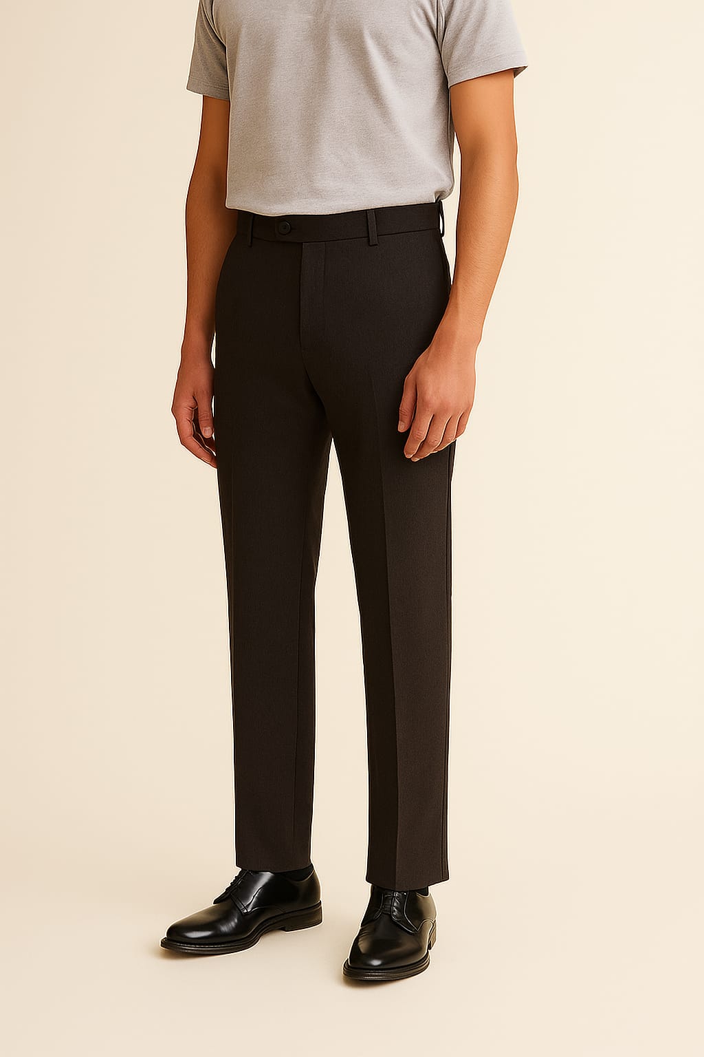 Slim Fit Formal Trousers – Deep Brown