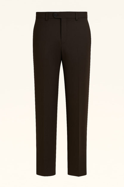 Slim Fit Formal Trousers – Deep Brown