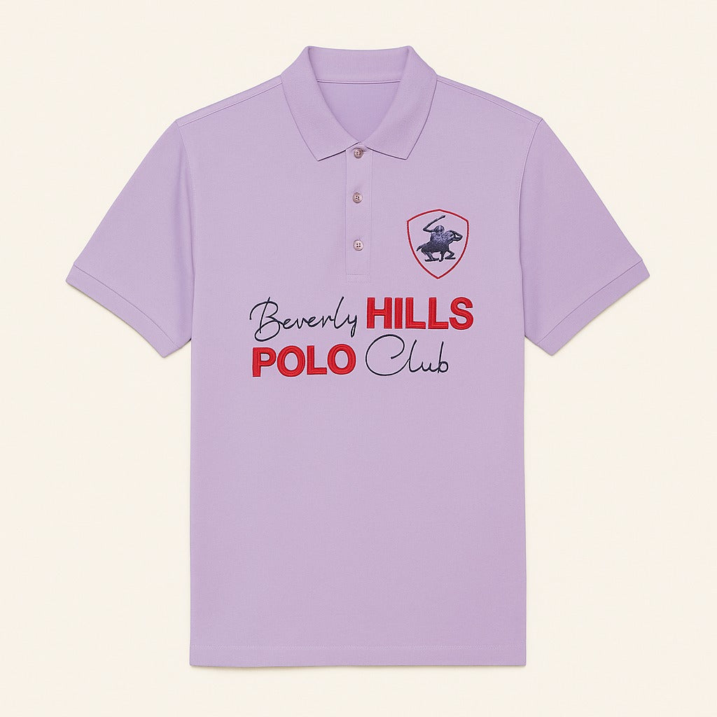 Beverly Hills Polo Club Men’s Polo T-Shirt – Lavender