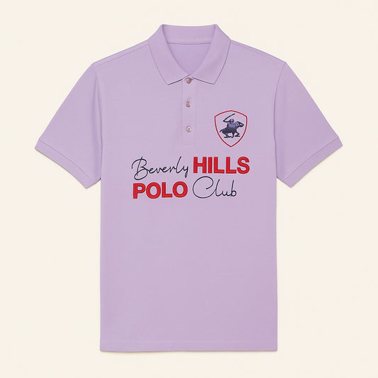 Beverly Hills Polo Club Men’s Polo T-Shirt – Lavender