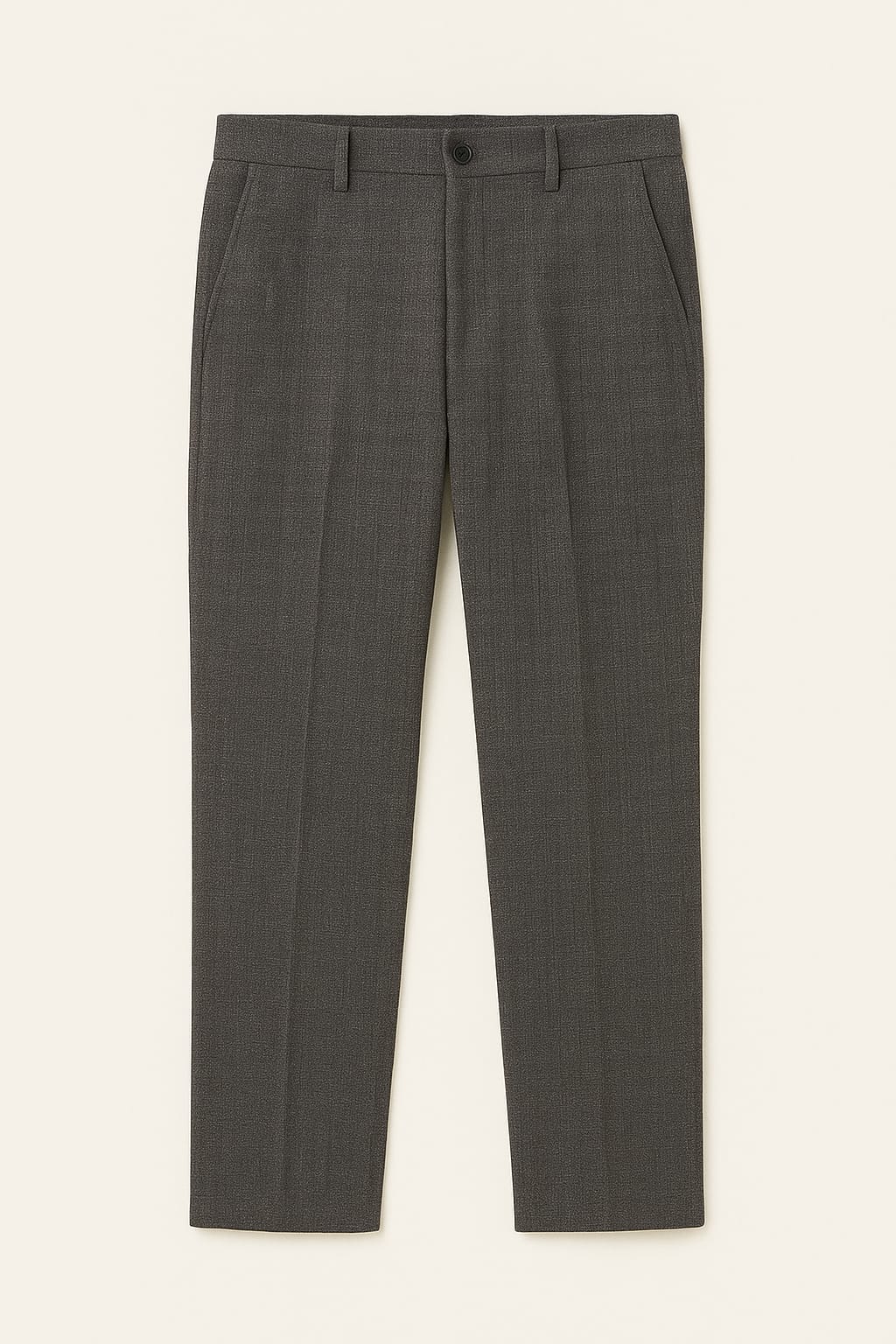 Charcoal Grey Textured Formal Trouser