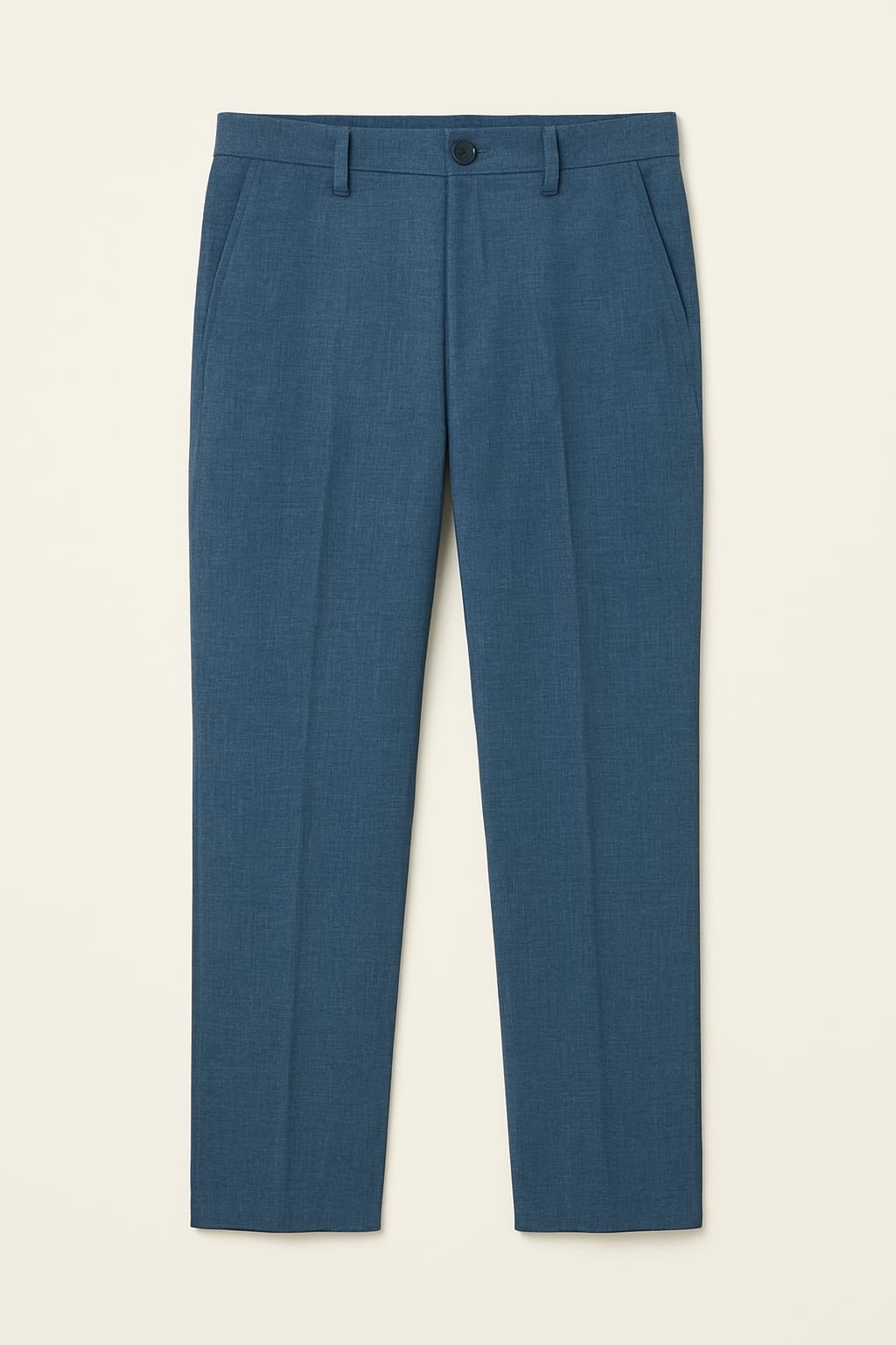 Navy Blue Textured Slim Fit Trouser