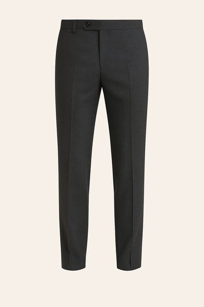 Jet Black Slim Fit Formal Trouser