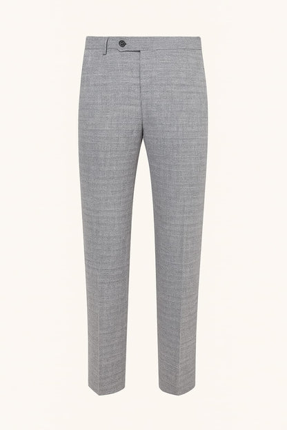 Light Grey Textured Slim Fit Trouser