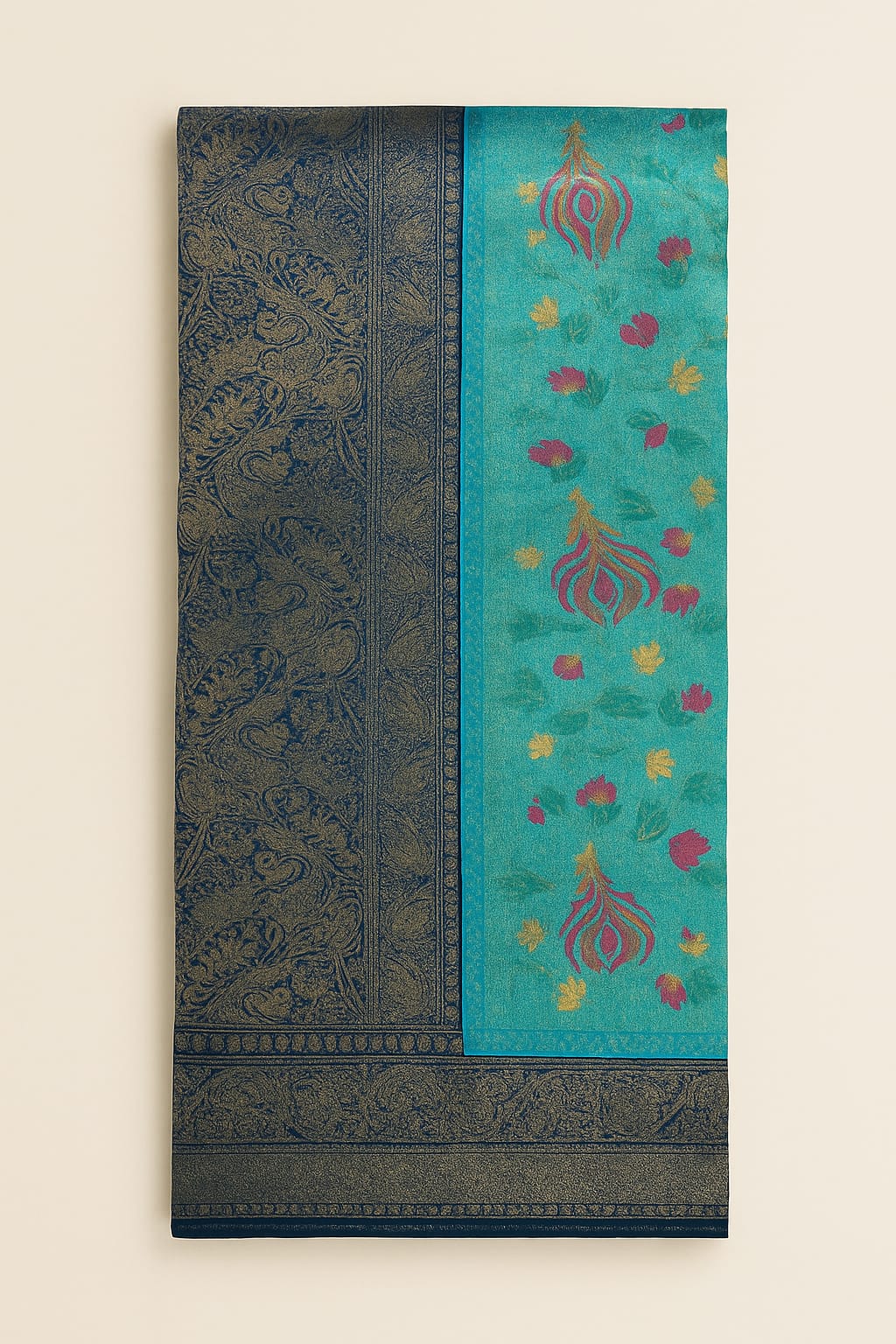 Regal Charm Peacock Motif Saree