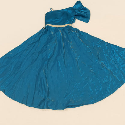 Ocean Glow One-Shoulder Gown