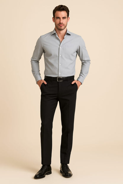 Silver Horizon – Premium Slim-Fit Shirt