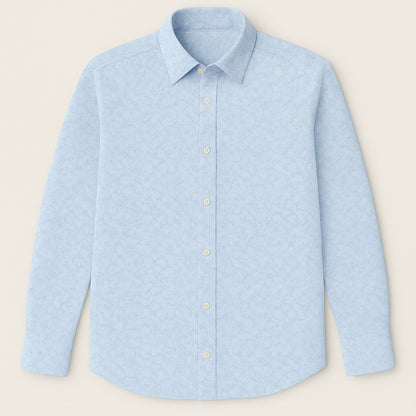 Men’s Ice Blue Cotton Shirt