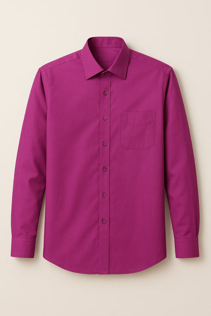 Men’s Wine Cotton Shirt