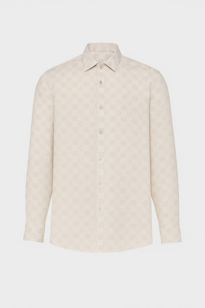 Men’s Light Cream Cotton Shirt