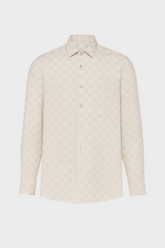 Men’s Light Cream Cotton Shirt